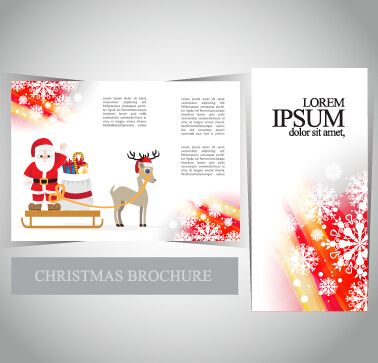 2015 Merry christmas brochure cover set vector 05 merry christmas christmas brochure 2015   