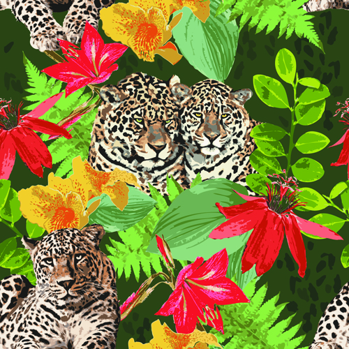 Wild Animals seamless pattern vector 01 wild pattern vector pattern patter Animal   