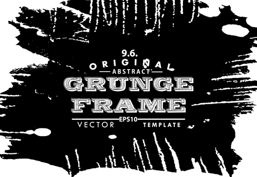 Black grunge frame background graphics vector 02 grunge frame black background   