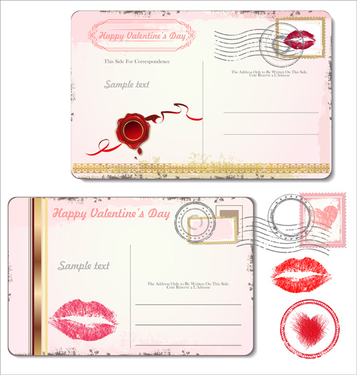 Greeting Cards with Stamp vector stamp greeting cards card   