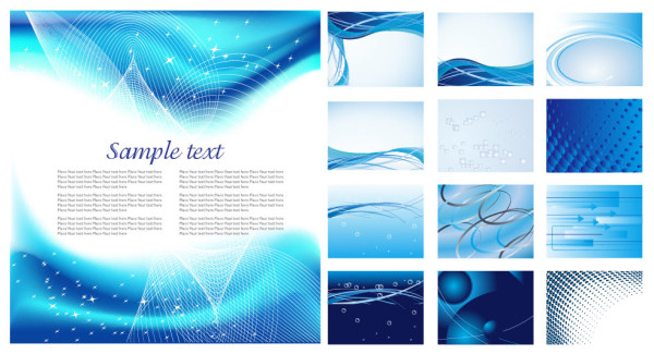 Blue motion background 95950 wavy lines lines fantasy dots curve background   