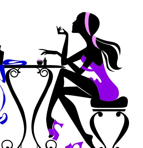 Stylish glamour Girls design elements vector 04 108898 stylish glamour girls elements element   