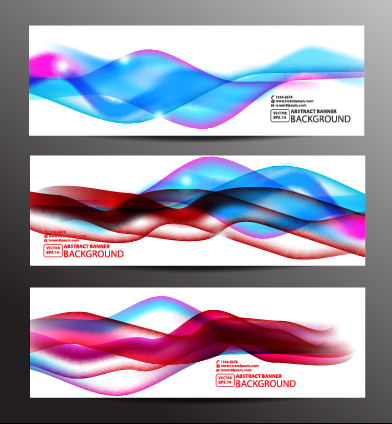 Colored wavy banner vector graphics 02 wavy vector graphics vector graphic colored banner   