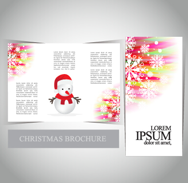 2015 Merry christmas brochure cover set vector 03 merry christmas christmas brochure 2015   