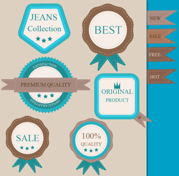 Different guaranty quality labels vector set 01 quality labels label guaranty different   