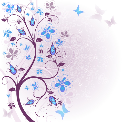 Beautiful floral spring backgrounds vector spring floral beautiful   