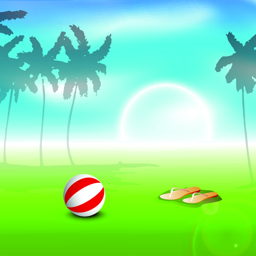 Vector Summer background art 05 summer background   