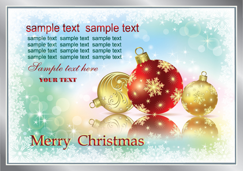 Set of Christmas theme cards elements vector material 01 material elements element christmas cards card   