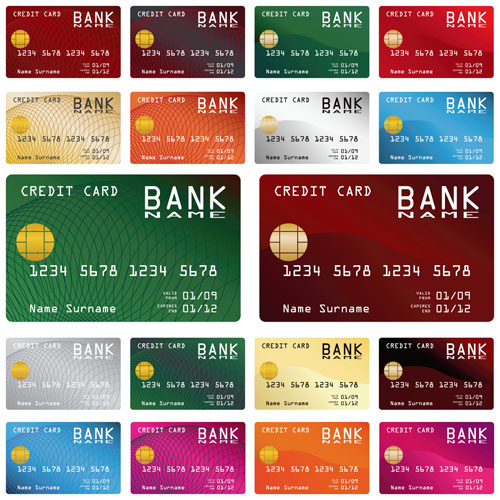 Credit Card vector template set 03 credit card   