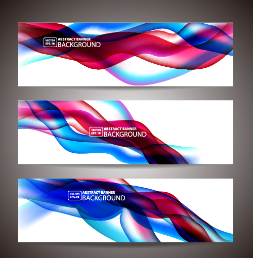 Colored wavy banner vector graphics 01 wavy vector graphics vector graphic colored banner   