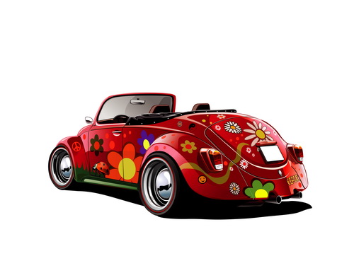 Beautiful floral car design graphics 10 floral car beautiful   