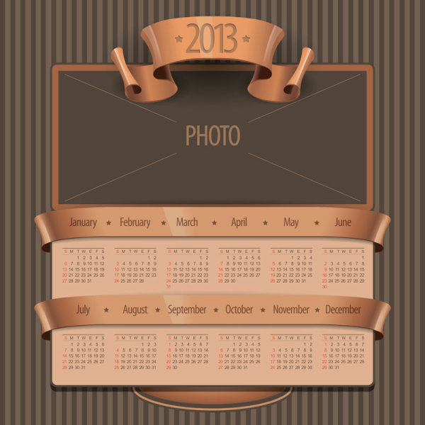 Creative 2013 calendar design art vector set 02 creative calendar 2013   