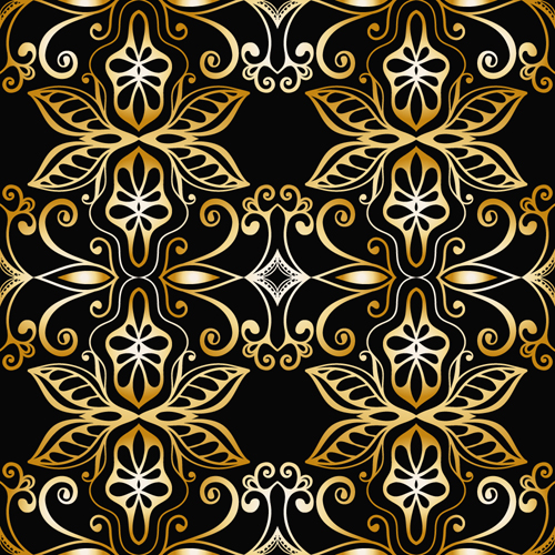 luxurious gold pattern seamless vector background 08 seamless pattern luxurious gold pattern background   