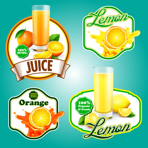 Fresh fruits labels shiny vector 03 labels fruits fresh   