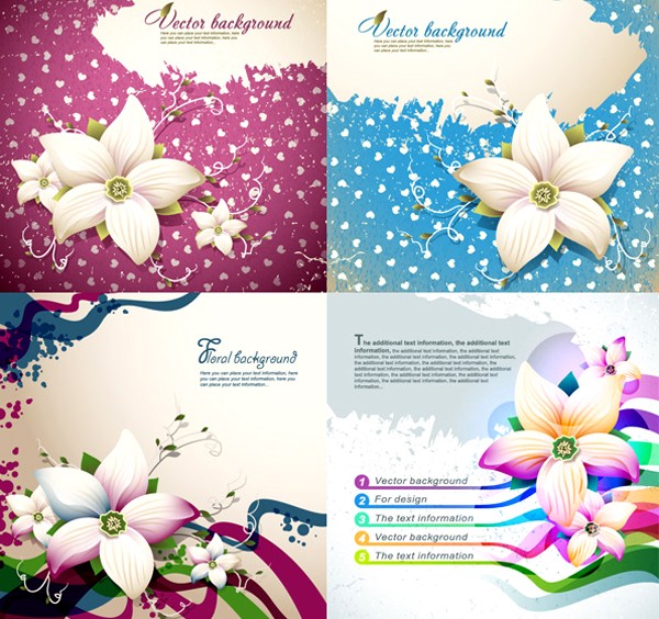 Bright flower background shiny vector flower bright   