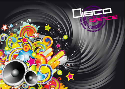 Music elements Disco dance vector 02 music elements element disco dance   