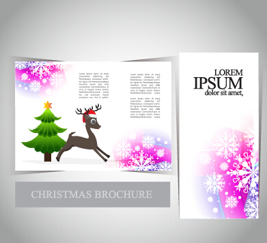 2015 Merry christmas brochure cover set vector 07 merry christmas christmas brochure 2015   