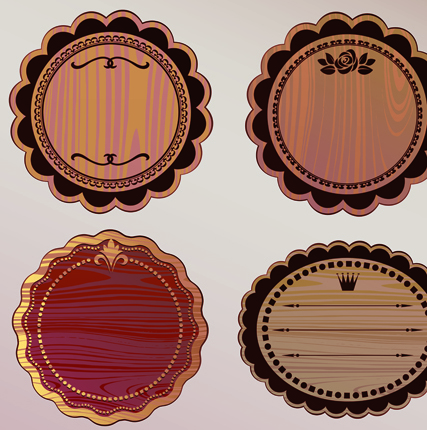 Various Wooden label design vector 01 wooden wood Various label   