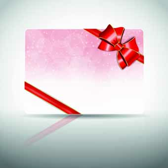 Ribbon Christmas card vector 02 ribbon christmas card vector card   