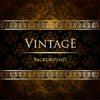 Luxury golden vintage vector background set 02 Vector Background luxury golden background   