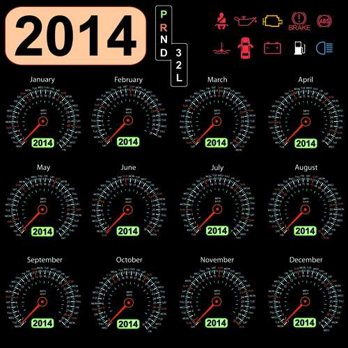 Calendar 2014 vector huge collection 08 Huge collection calendar 2014   