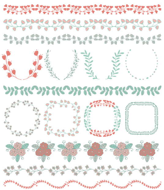 Borders with frame and laurel wreath cute vector 03 laurel wreath frame cute borders   