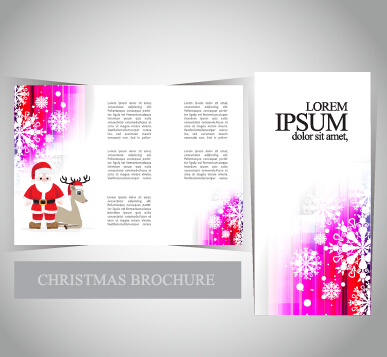 2015 Merry christmas brochure cover set vector 08 merry christmas christmas brochure 2015   