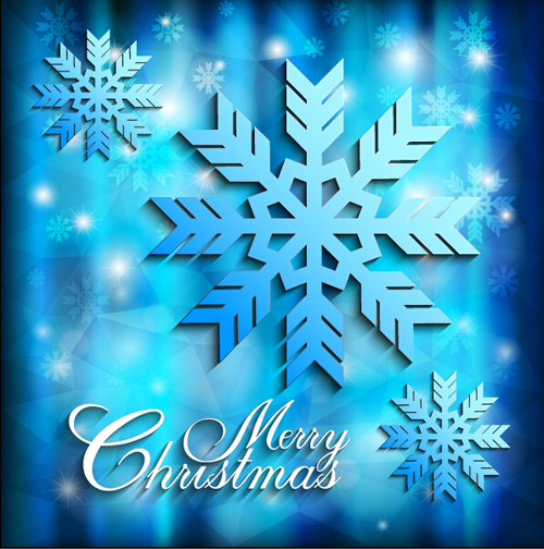 Beautiful snowflake christmas blue background vecor 02 snowflake christmas blue beautiful background   