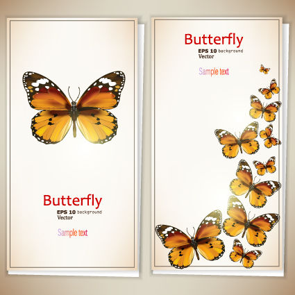 Retro Butterfly invitation cards vector 03 Retro font invitation cards invitation cards card butterfly   