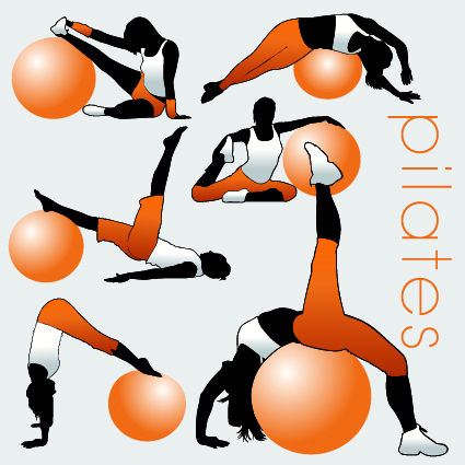 Fitness exercises design elements set 03 fitness exercises elements element   