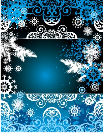 Christmas frame with snow vector design snow frame christmas   