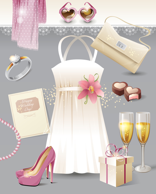 Wedding supplies vector material 01 wedding supplies   