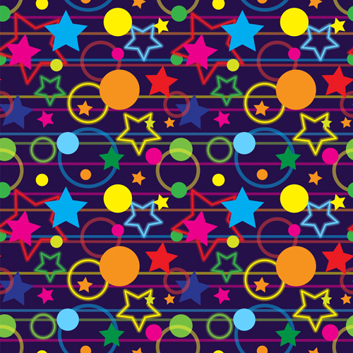 Stars with round dot seamless pattern vector stars seamless round pattern dot   