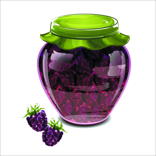 Glass jam jar creative design vector 04 jar jam creative class   