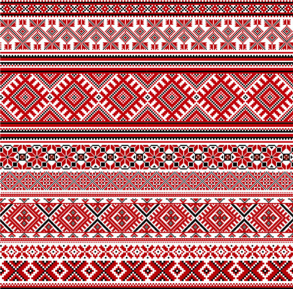 Ukraine Style Fabric ornaments vector graphics 08 Ukraine style ornaments ornament fabric   