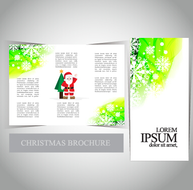 2015 Merry christmas brochure cover set vector 04 merry christmas christmas brochure 2015   