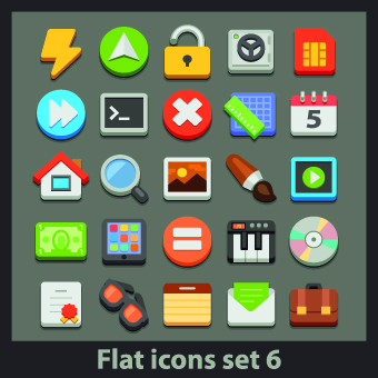 Different Flat icons vector set 02 icons icon flat different   