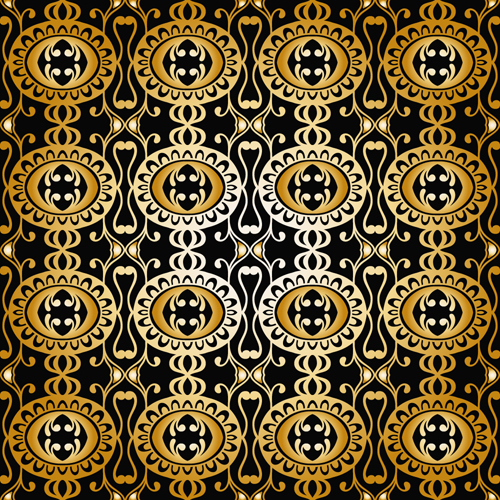 luxurious gold pattern seamless vector background 05 seamless pattern luxurious gold pattern background   