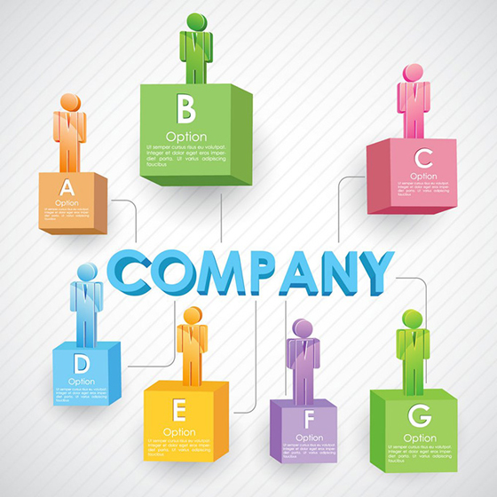 Colored 3d people company template vector template vector template people company colored   