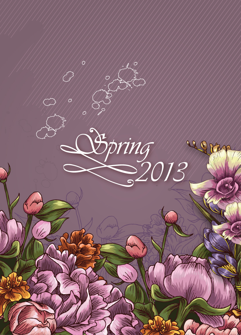 Spring floral design vector background 01 Vector Background floral design floral background   