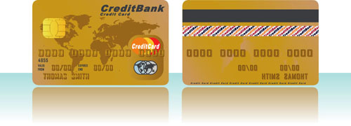 Credit Card vector template set 01 credit card   