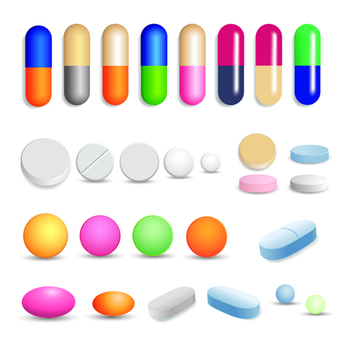 Different tablets and capsules design vector 01 tablets different capsules capsule   