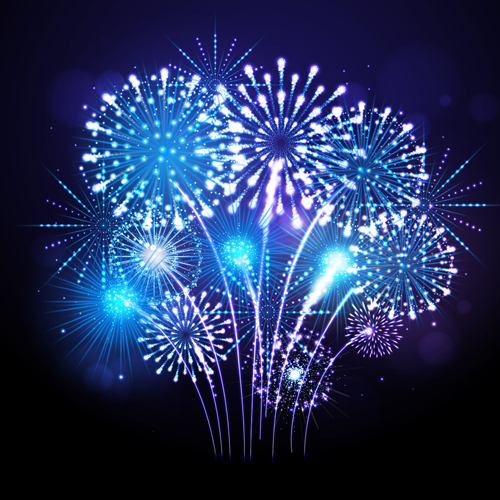 Holiday fireworks shining background vector 01 shining holiday Fireworks background   