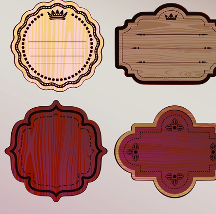 Various Wooden label design vector 02 wooden wood Various label   