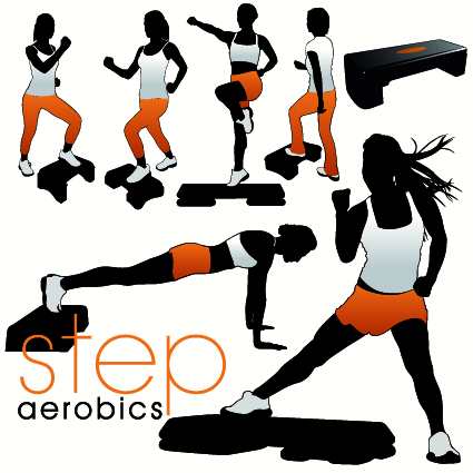 Fitness exercises design elements set 01 fitness exercises elements element   