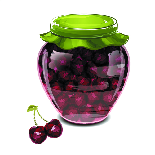 Glass jam jar creative design vector 06 jar jam glass creative   