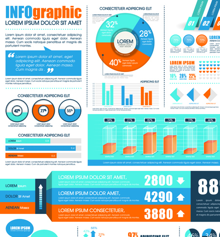 Business Infographic design elements vector material 05 material infographic elements element business   