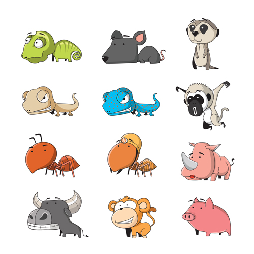 lovely cartoon animal vectors 03 lovely cartoon Animal   