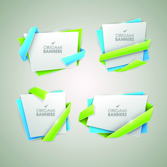 Creative origami banner vector graphics 04 vector graphics vector graphic creative origami creative banner   