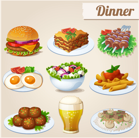 Tasty dinner icons design vector Tasty icons icon dinner   